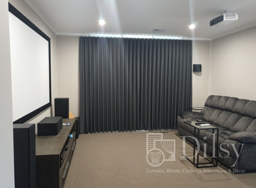Curtains drapes in theatre room